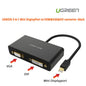 3-In-1 Mini Displayport To Hdmi&Vga&Dvi Converter - Black (10440)