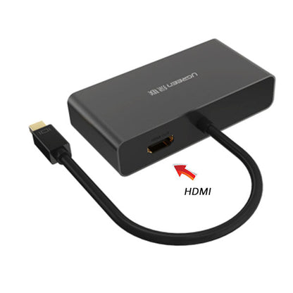 3-In-1 Mini Displayport To Hdmi&Vga&Dvi Converter - Black (10440)