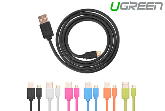 Micro Usb Male To Usb Male Cable Gold-Plated - White 1M (10848)