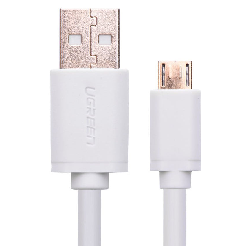 Micro Usb Male To Usb Male Cable Gold-Plated - White 1M (10848)