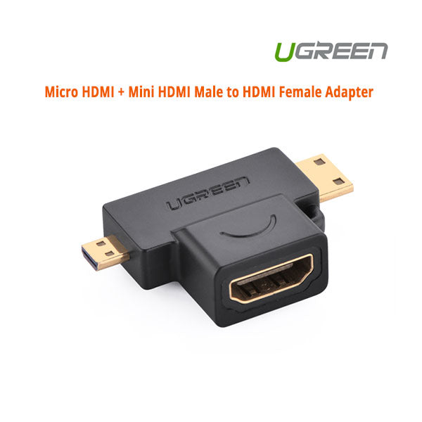 Micro Hdmi + Mini Hdmi Male To Hdmi Female Adapter (20144)