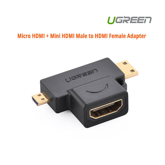 Micro Hdmi + Mini Hdmi Male To Hdmi Female Adapter (20144)