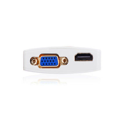 Mini Display Port To Hdmi & Vga Dual Converter Premium Abs Case
