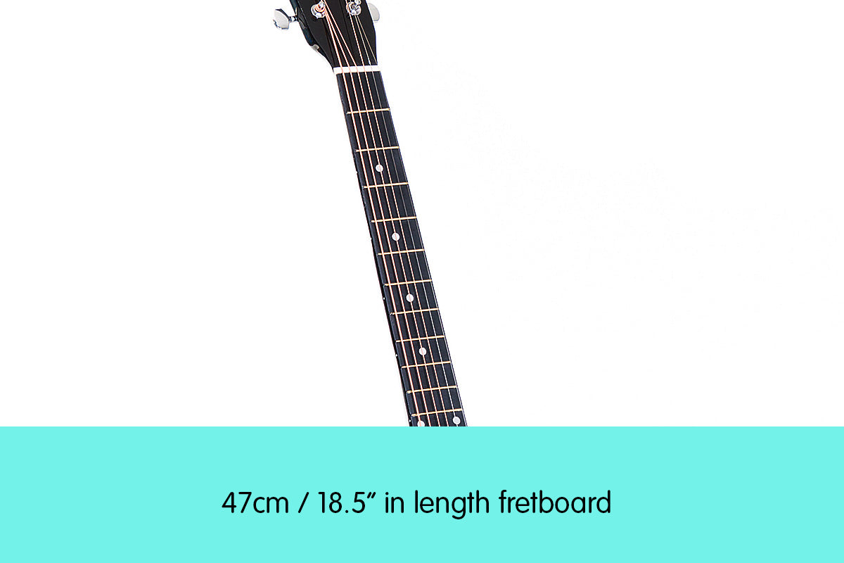 Karrera Acoustic Cutaway 40in Guitar - Black
