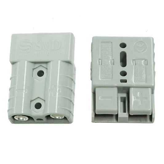 Pair Anderson Style Plug Connector 50Amp Caravan Solar 6Awg Grey Au