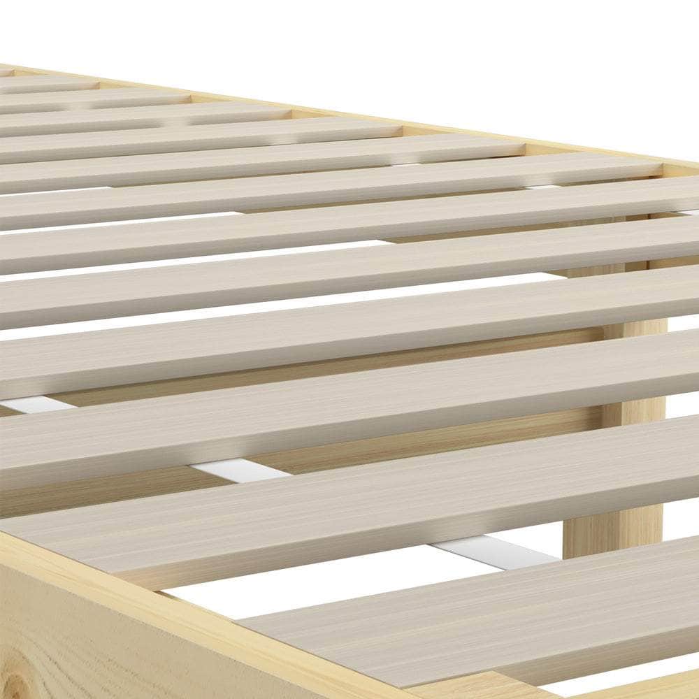 Bed Frame King Single Pine Wood Bed Base