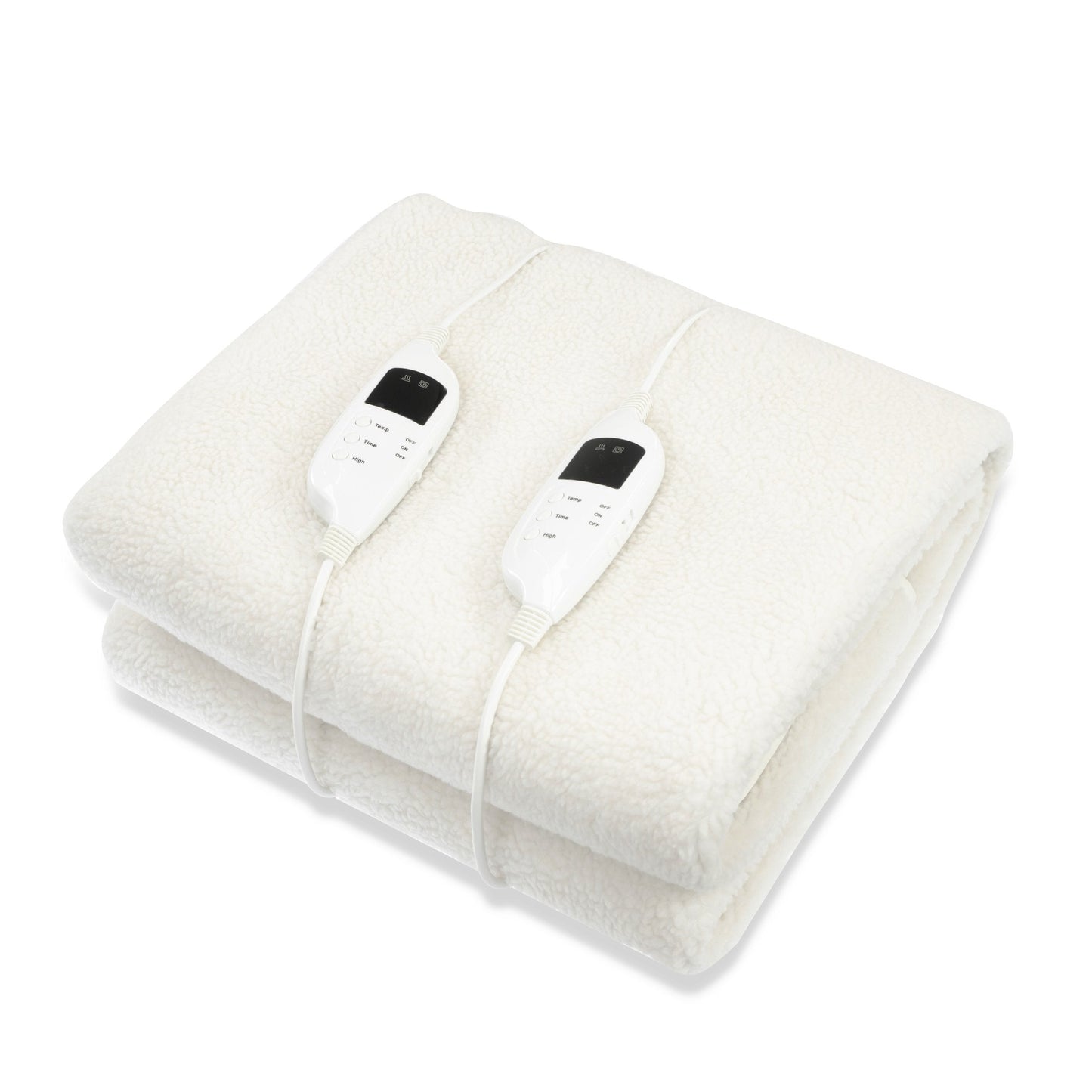 Heated Electric Blanket Fitted Fleece Underlay Throw - Double