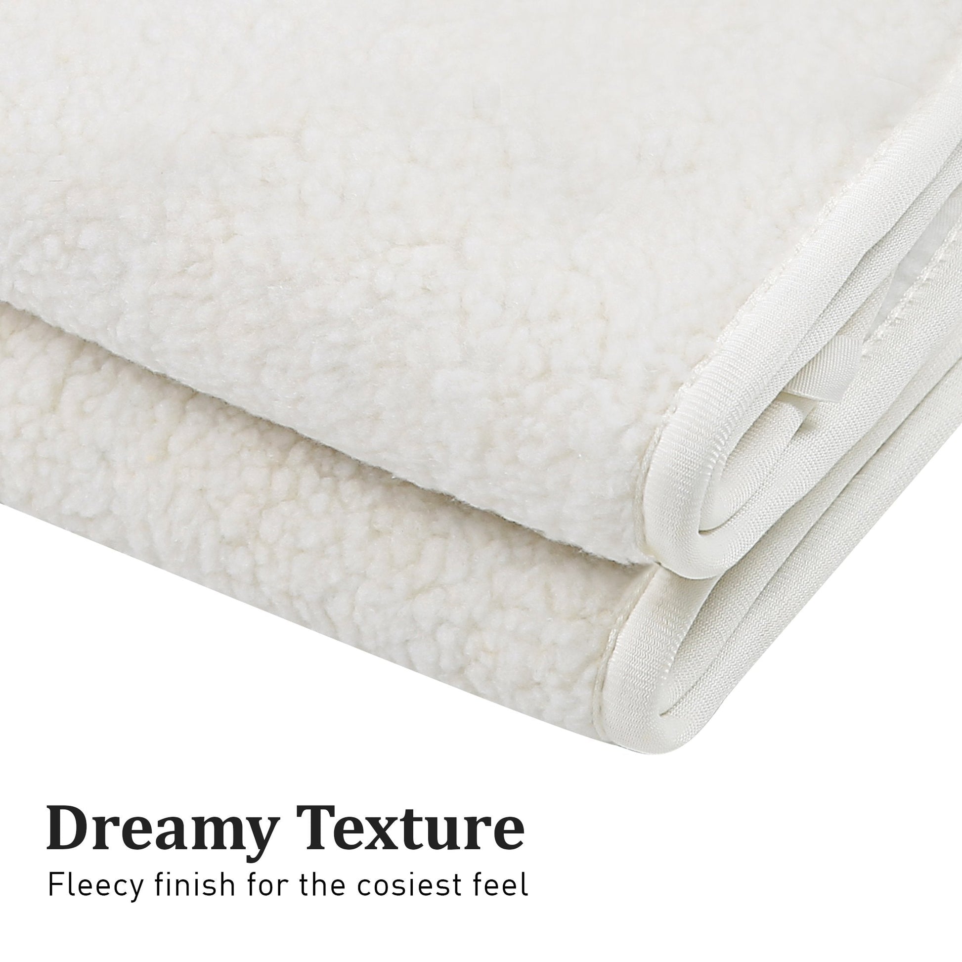 Heated Electric Blanket Fitted Fleece Underlay Throw - Double
