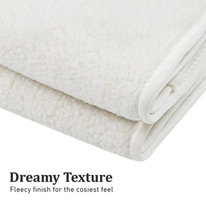 Heated Electric Blanket Fitted Fleece Underlay Throw - Double