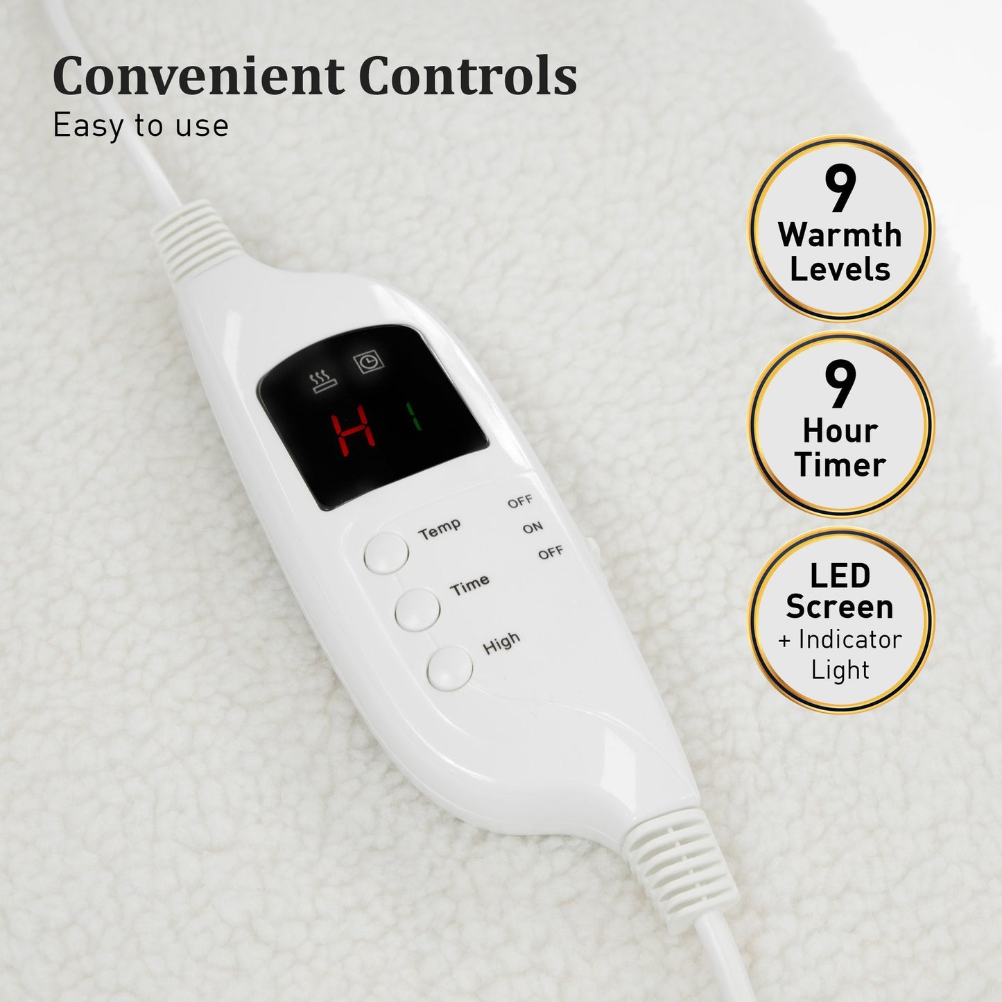 Heated Electric Blanket Fitted Fleece Underlay Throw Single