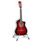 Karrera 38in Pro Cutaway Acoustic Guitar with guitar bag - Red Burst