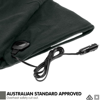Heated electric car blanket -black