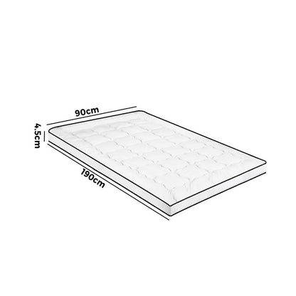 Enhance Your Sleep with our Single-Size Microfibre Pillowtop Mattress Protector Cover-Single\King Single