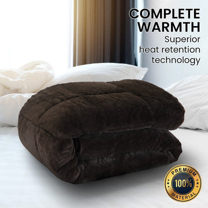 Faux Mink Comforter Quilt Doona Duvet 800GSM - Queen