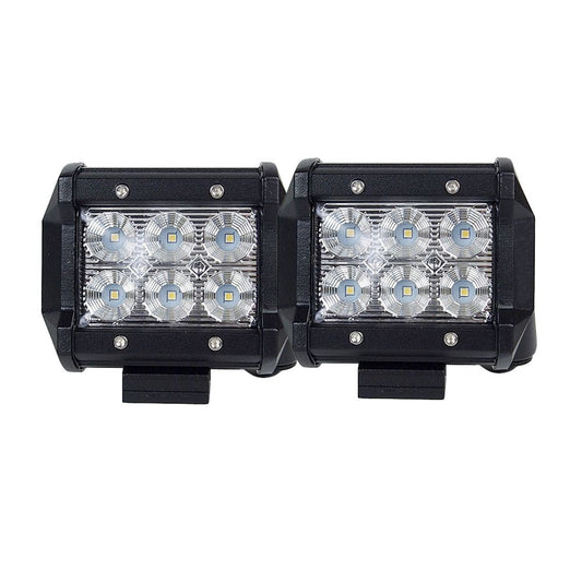 Pair 4" Cree Led Work Light Bar Flood Beam Offroad Lamp