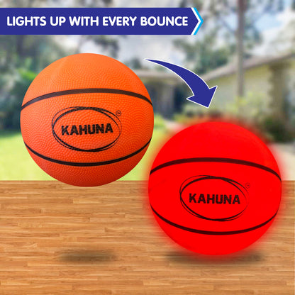 Kahuna Basketball L.E.D Glow Light Up Trampoline Ball