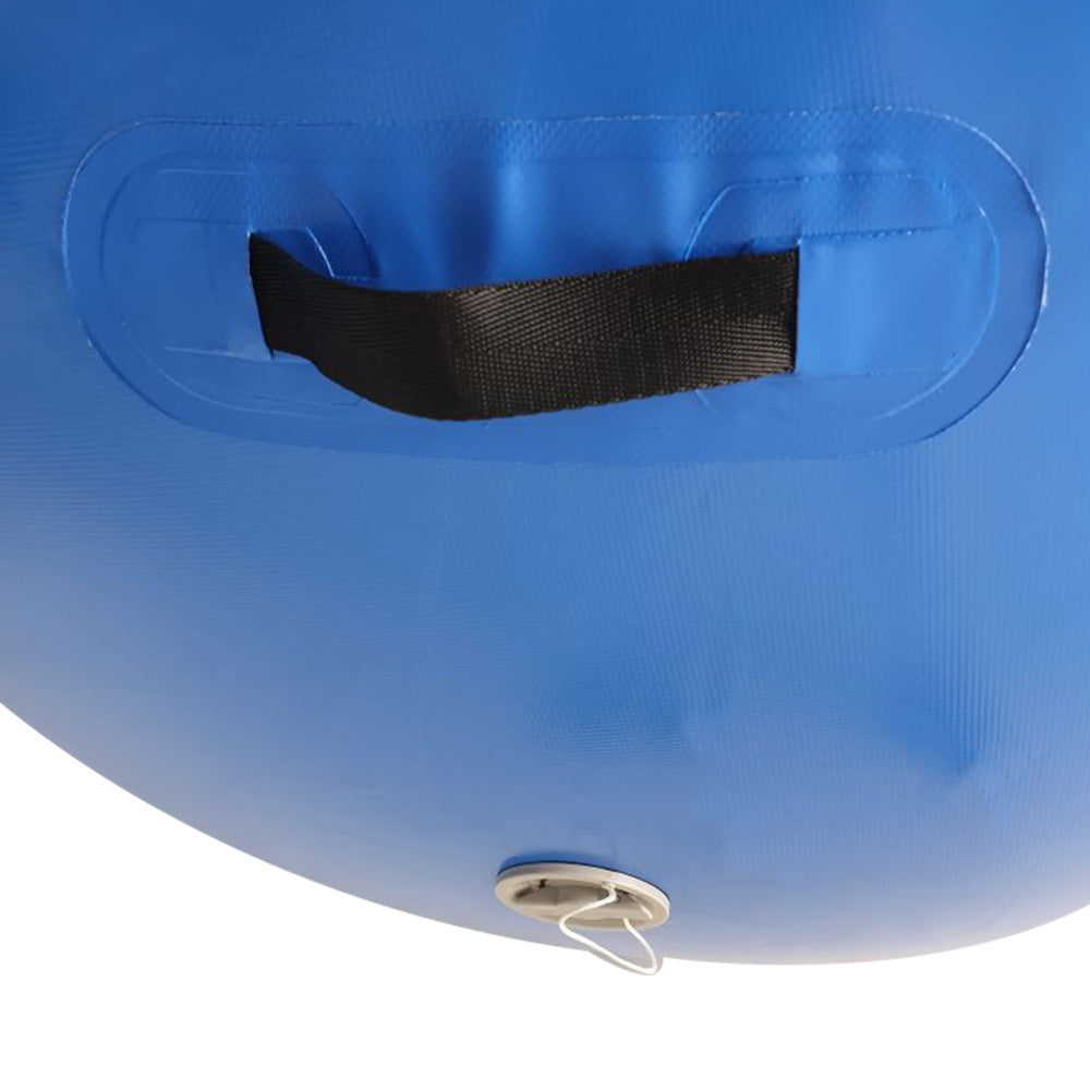 Powertrain Inflatable Air Exercise Roller Gym 120 x 75cm Blue