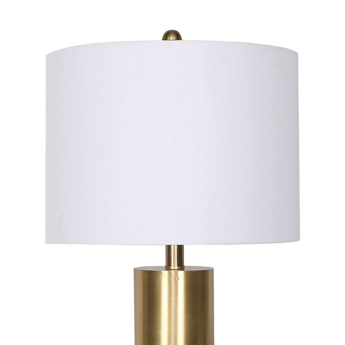 Bold Contrast Black Metal and Marble Table Lamp