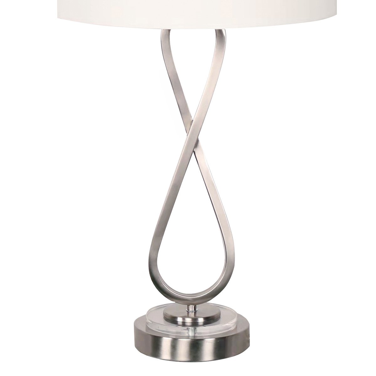 Contemporary Brilliance Nickel Finish Table Lamp