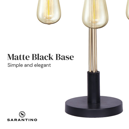 Exposed Bulb Industrial Table Lamp