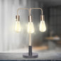 Exposed Bulb Industrial Table Lamp