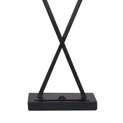 Metal Table Lamp with X Stand