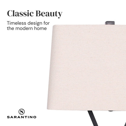 Metal Table Lamp with X Stand