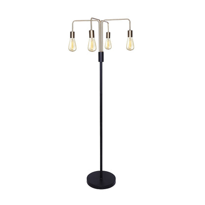 Illuminate Your Space: 4-Light Industrial Floor Lamp