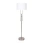 Brushed Nickel Height-Adjustable Metal Floor Lamp