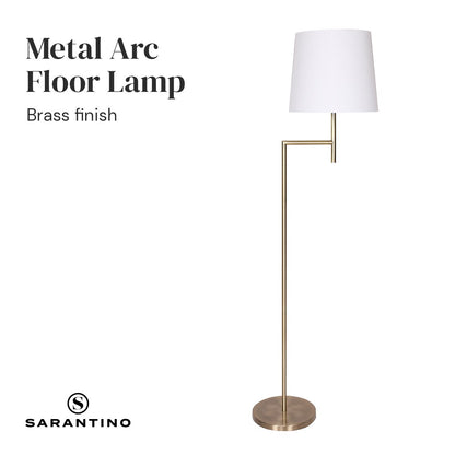 Metal Floor Lamp - Antique Brass