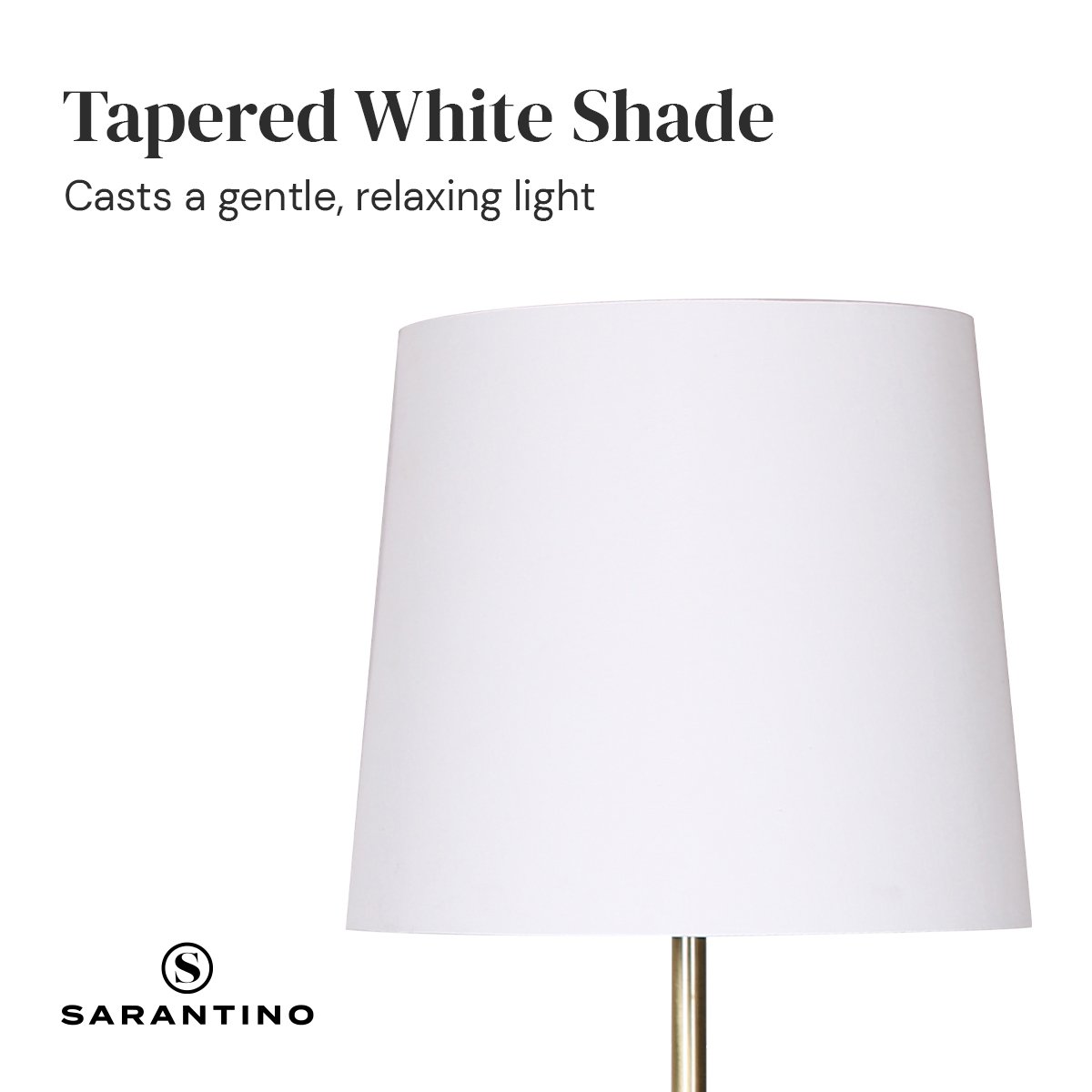 Metal Floor Lamp - Antique Brass