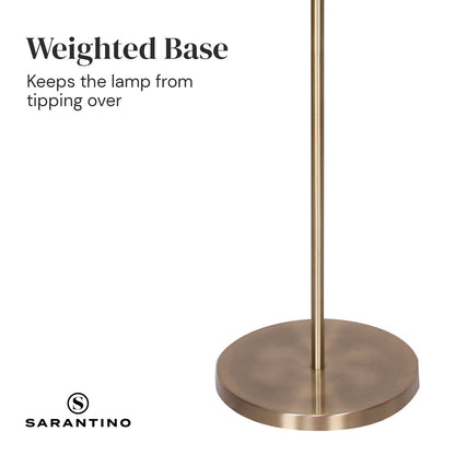 Metal Floor Lamp - Antique Brass