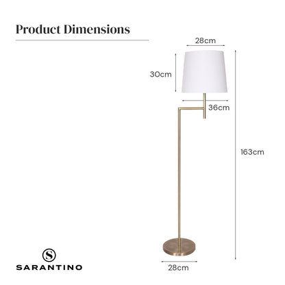Metal Floor Lamp - Antique Brass