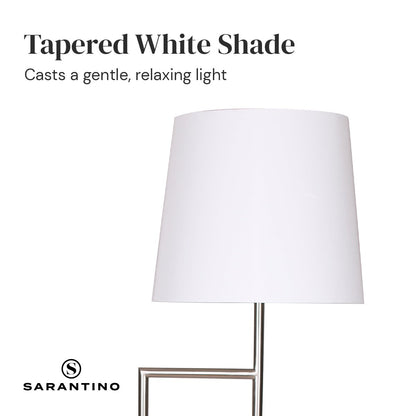 Nickel Metal Arc Floor Lamp