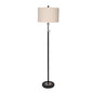 Metal Floor Lamp With Cream Drum Shade