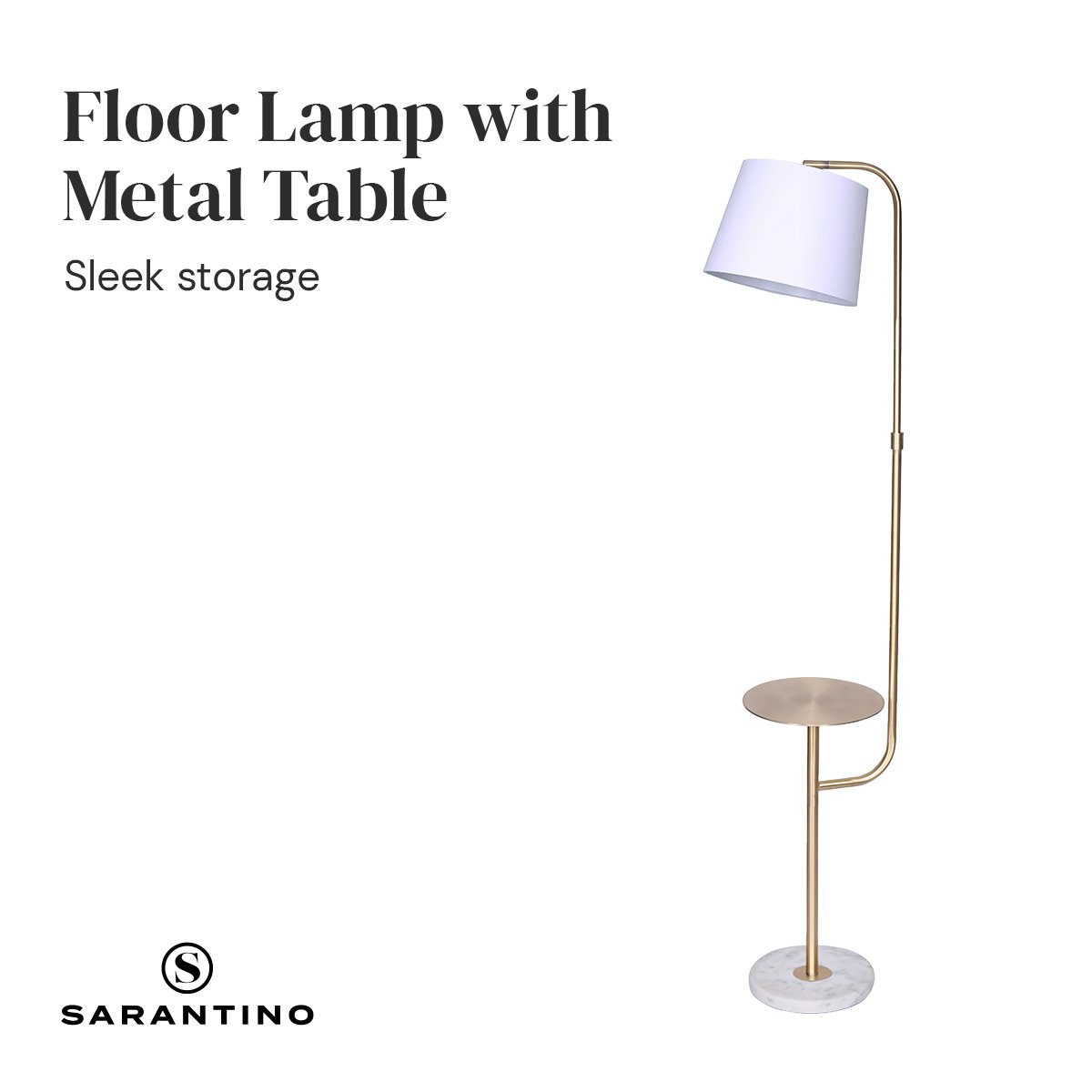 Floor Lamp With Metal End Table