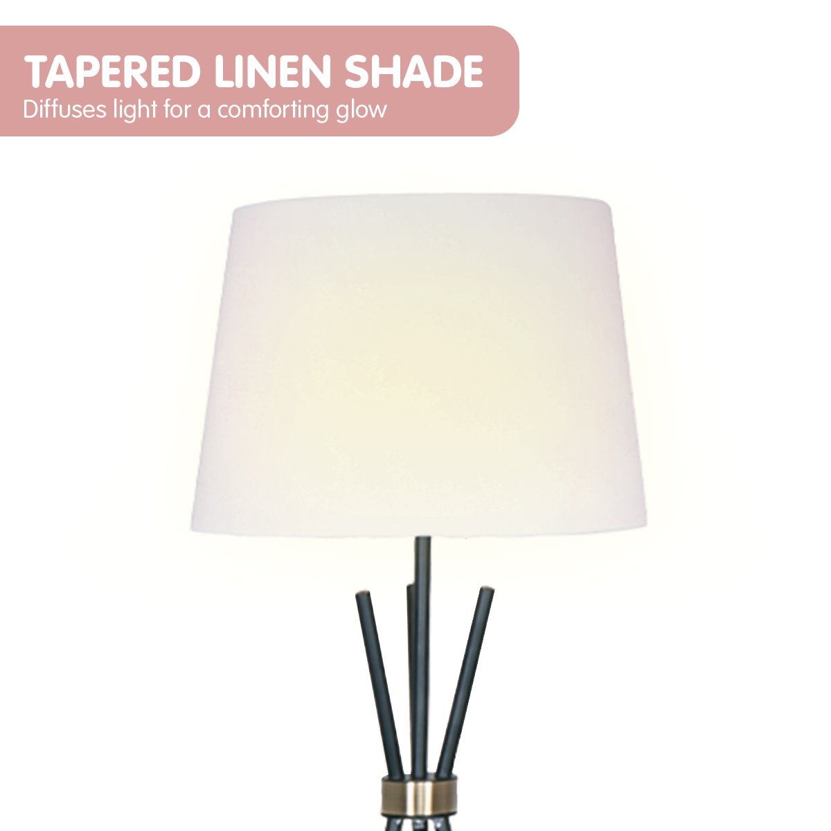 Tripod Floor Lamp In Metal And Antique Brass