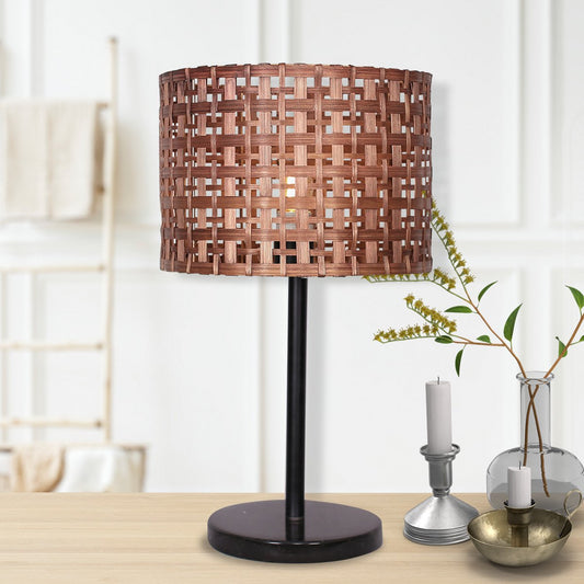 Natural Glow Rattan Desk Lamp