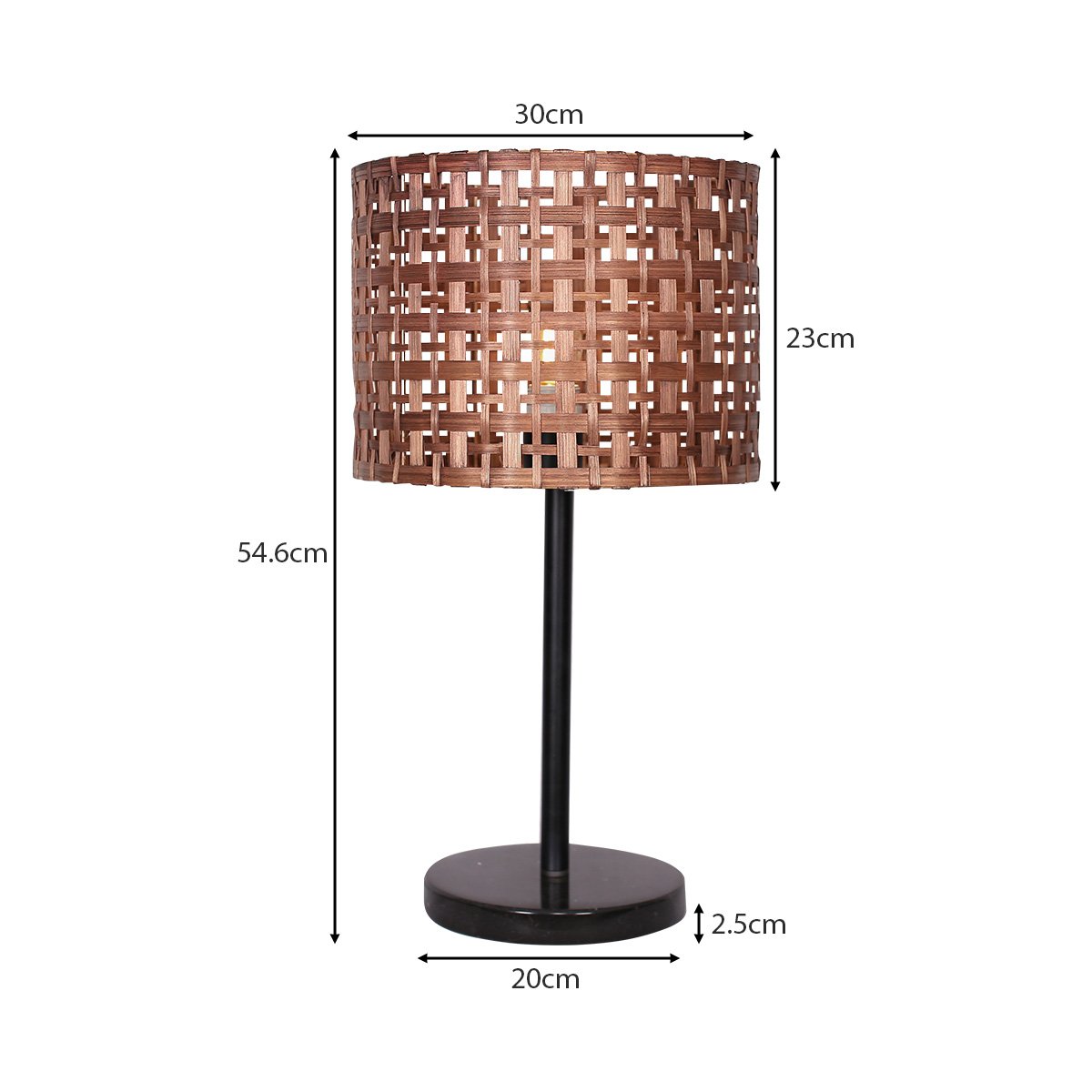 Natural Glow Rattan Desk Lamp