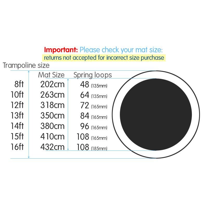 8ft Replacement Trampoline Mat Round Outdoor Spare Parts