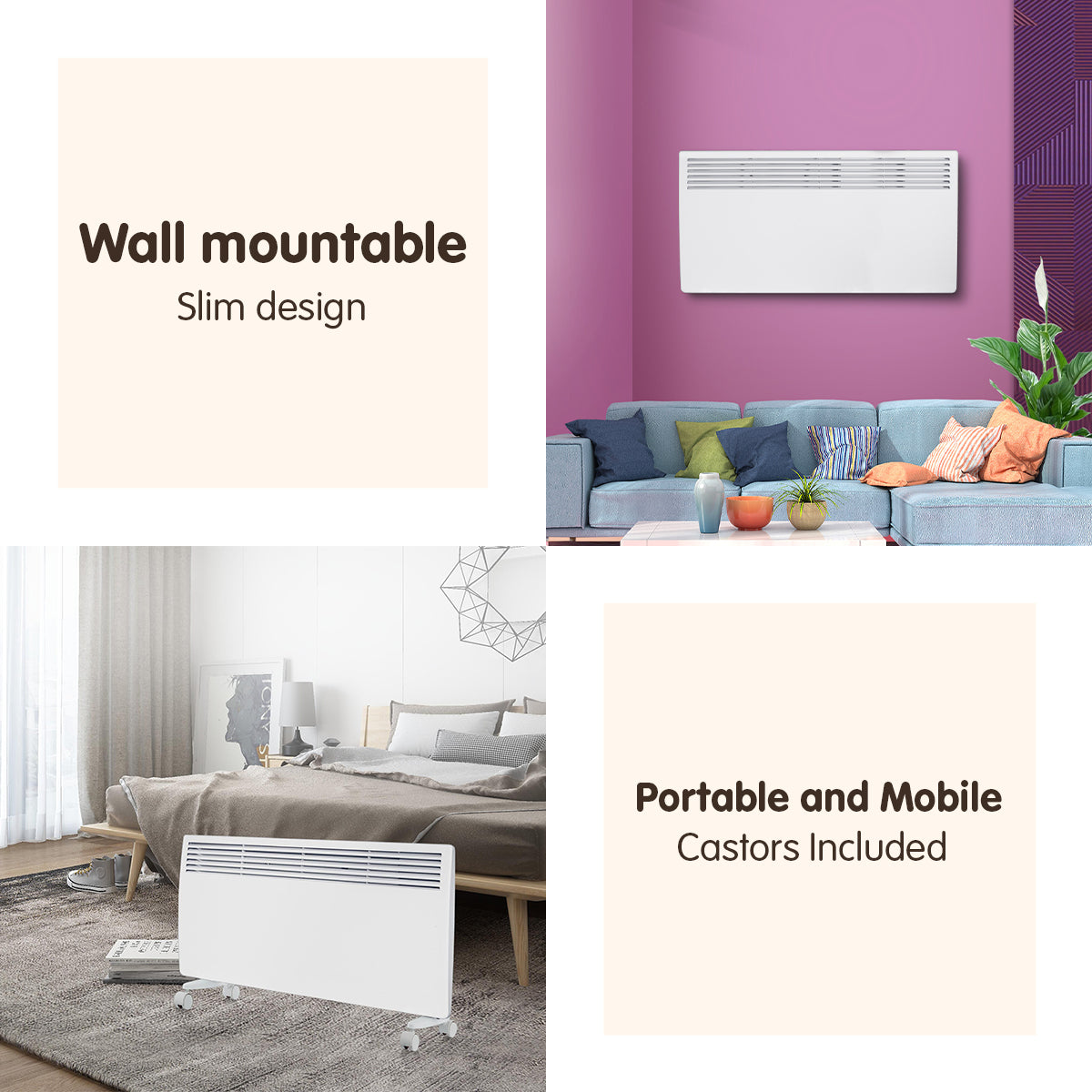 Dm-24wt 2400w electric panel heater