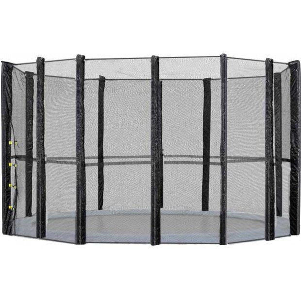 8Ft Trampoline Replacement Safety Pad And Net Round  6 Poles Blue