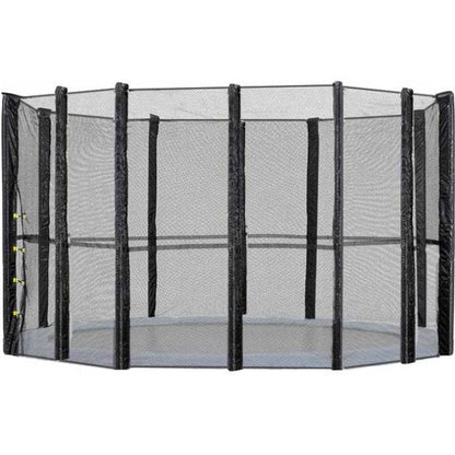 8Ft Trampoline Replacement Safety Pad And Net Round  6 Poles Blue