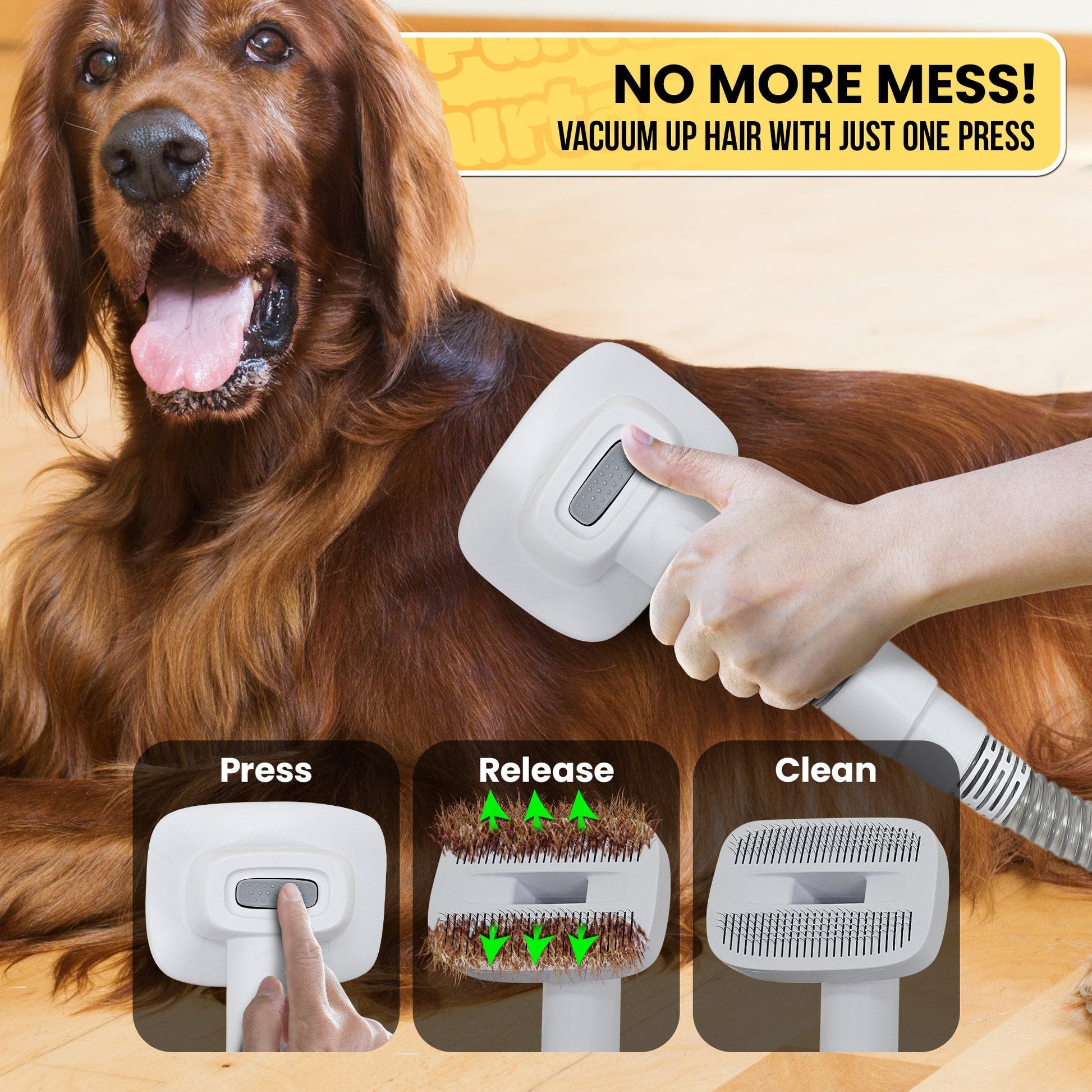 8-in-1 XL Pet Grooming Kit Vacuum Cleaner