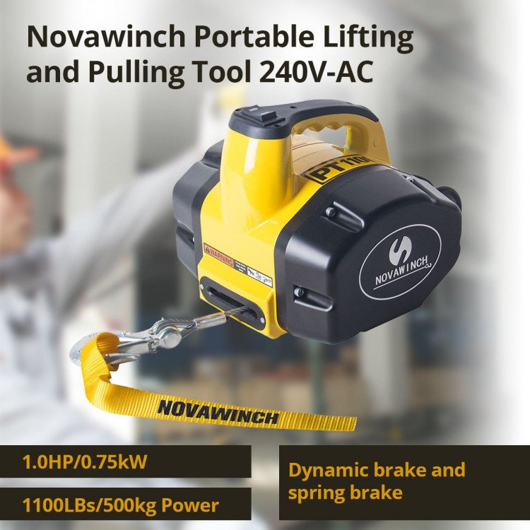 Portable lifting and pulling tool 240v-ac