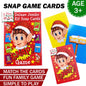 Christmas Kids Family Jumbo Elf Snap Card Games Xmas Playing Cards +3 Uno Cards AU
