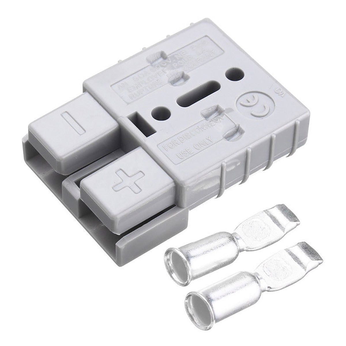 Pair Anderson Style Plug Connector 50Amp Caravan Solar 6Awg Grey Au