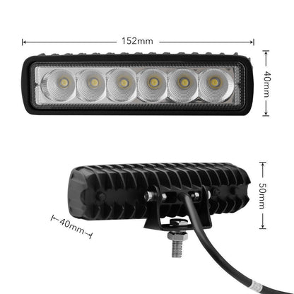 2 X 6" 18W Led Work Light Bar Flood Truck Offroad Mining Ute 4Wd