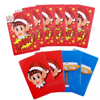 Christmas Kids Family Jumbo Elf Snap Card Games Xmas Playing Cards +3 Uno Cards AU