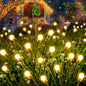 2PACK Solar Firefly Garden Light Swaying Outdoor Waterproof Lamp Landscape Decor